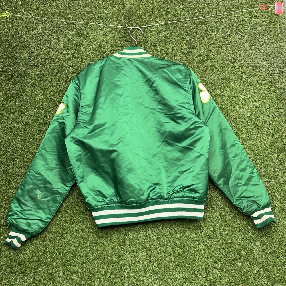 Vintage Boston Celtics Starter Satin Jacket Mens Medium 90s NBA Green USA Made